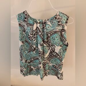 Liz Claiborne M Paisley Print Sleeveless Top
